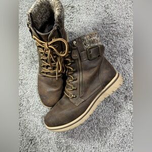 Cliffs by White Mountain Womens Hearten Combat & Lace-Up Boots Size 8.5